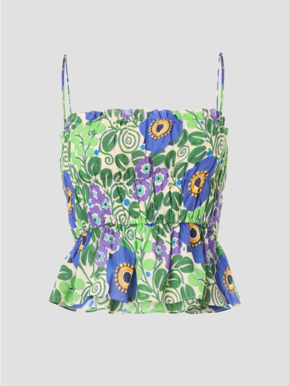 Rhode Julieta top in Wisteria Aura Blossom floral print